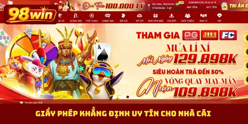 Giấy phép khẳng định uy tín cho nhà cái