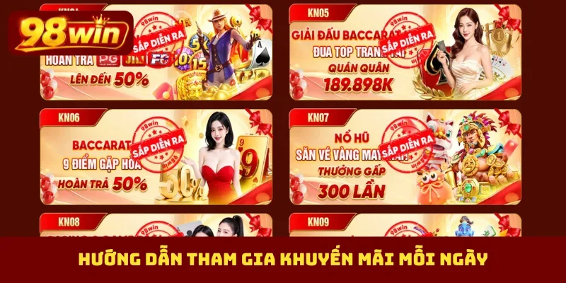 Hướng dẫn tham gia khuyến mãi mỗi ngày