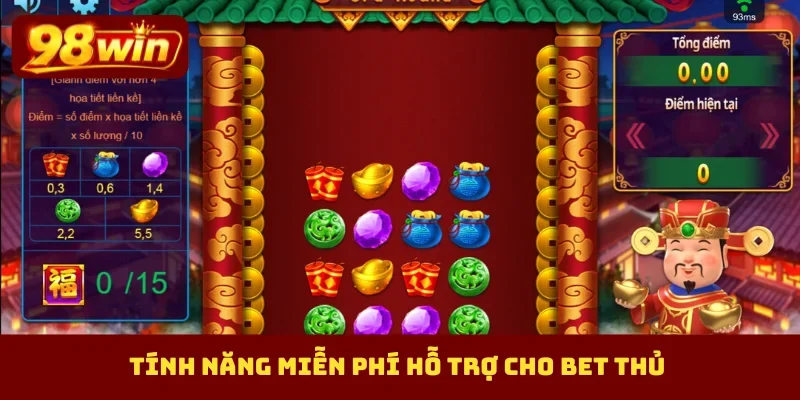 Tính năng miễn phí hỗ trợ cho bet thủ