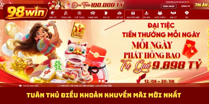 Tuân thủ điều khoản khuyến mãi mới nhất