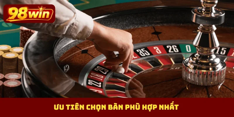 Ưu tiên chọn bàn phù hợp nhất